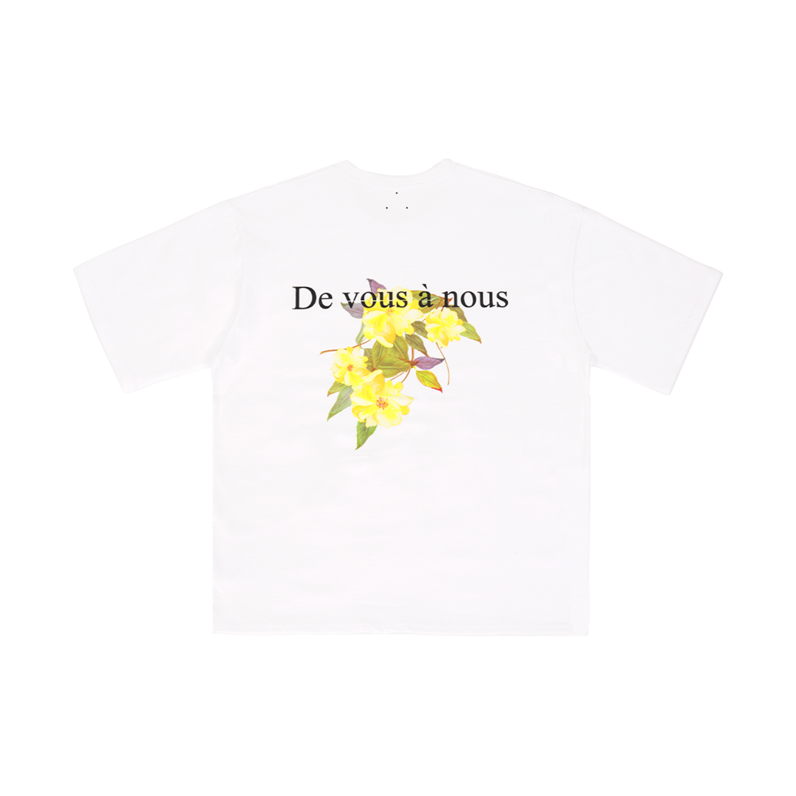 6 DVAN Yellow Flower T-Shirt White