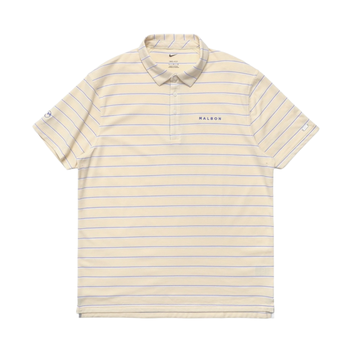 말본 골프 x 나이키 드라이핏 플레이어 스트라이프 폴로 코코넛 밀크(Malbon Golf x Nike Dri-Fit Player Stripe Polo Coconut Milk) - 1
