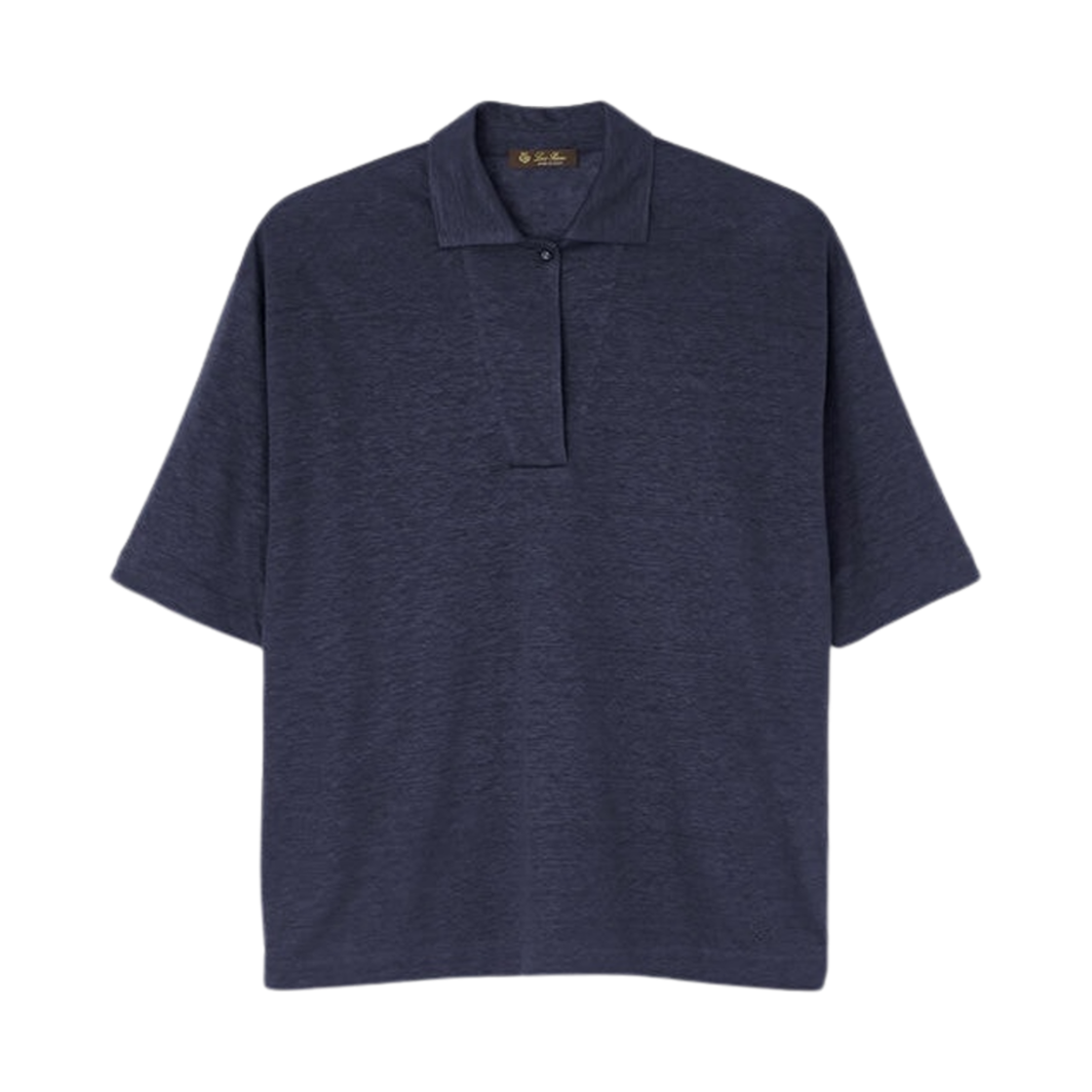 (W) 로로 피아나 가르가노 폴로 셔츠 네이비 블루((W) Loro Piana Gargano Polo Shirt Navy Blue) - 1