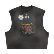 Project G/R Mirror Graphic Sleeveless Faded Black