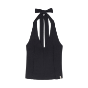 Yunse Strap Halter Knit Black