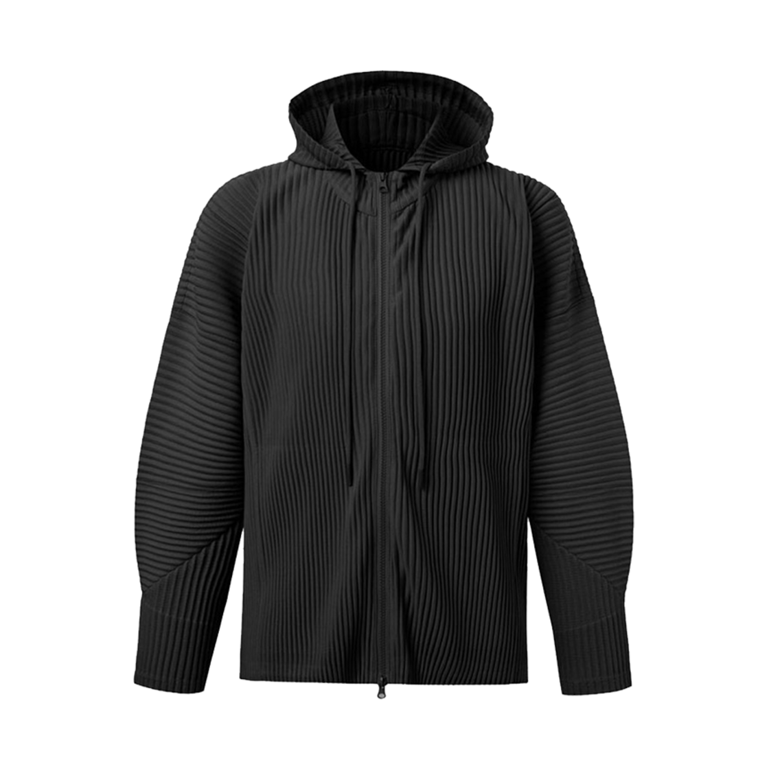 몽플리쎄 공용 플리츠 후드집업 아우터 블랙(Monplisse Unisex Two Way Pleats Hoodie Zip-Up Outer Black) - 1