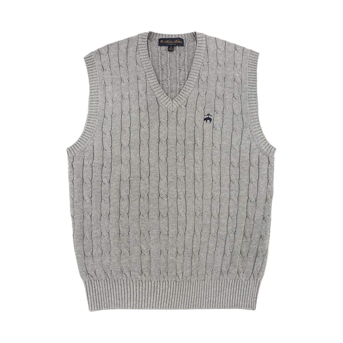 BBWVMB0001W/BBWVMB1001W Brooks Brothers Cotton Cable Vest Grey