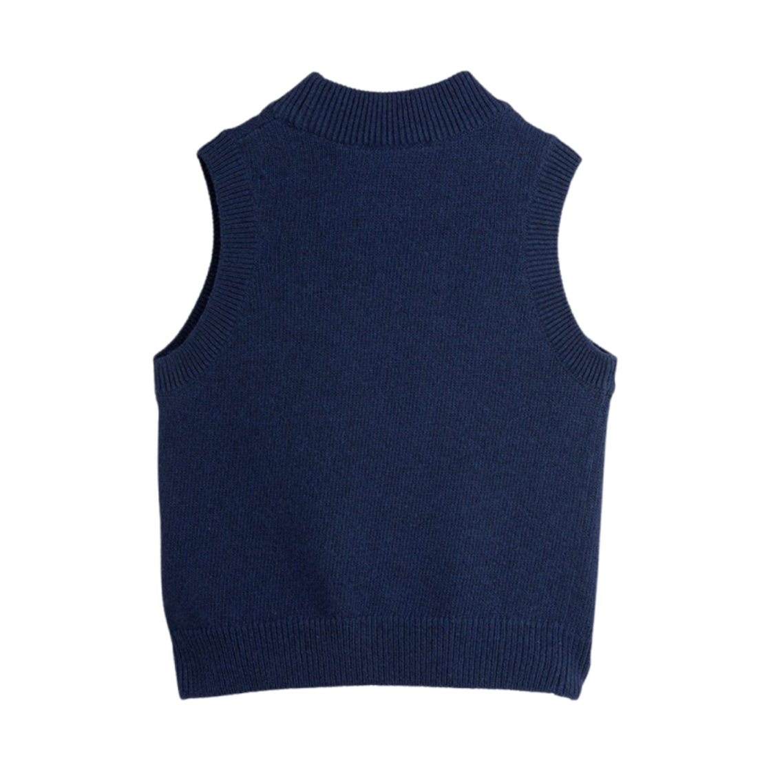 (키즈) 미니 로디니 플라워 니티드 울 베스트 블루((Kids) Mini Rodini Flowers Knitted Wool Vest Blue) - 2