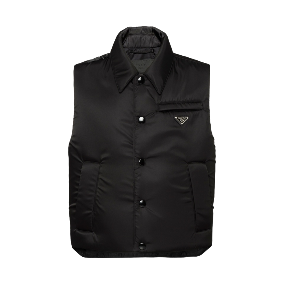 (W) 프라다 리나일론 베스트 블랙((W) Prada Re-Nylon Vest Black) - 1