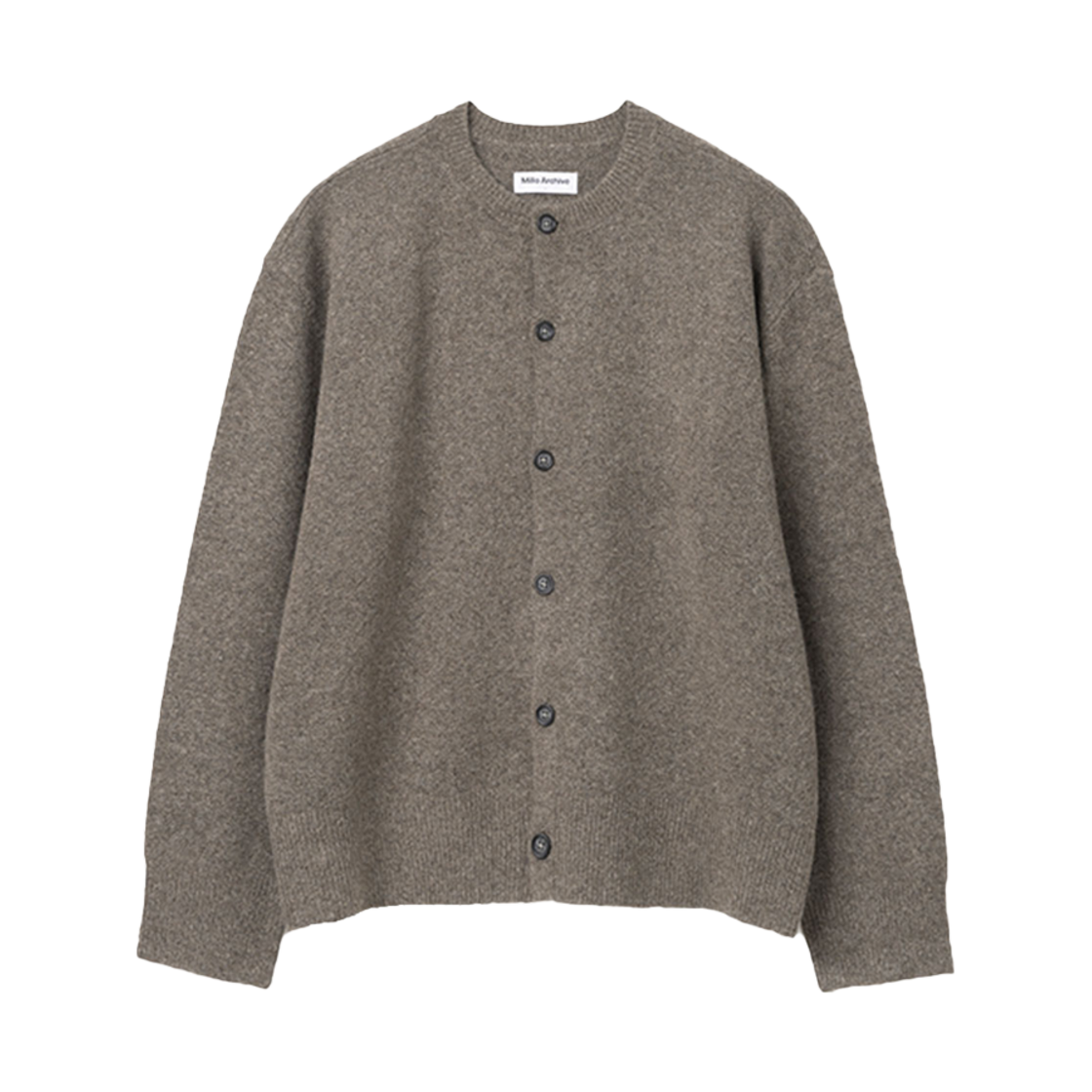 ML315MBR Millo Archive Crop Move Cardigan Melange Brown