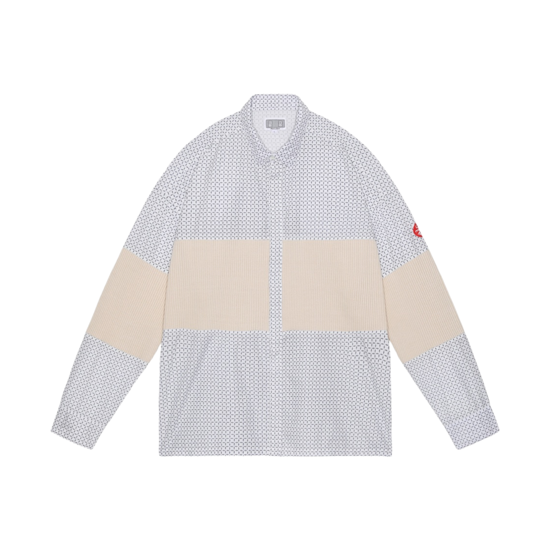 카브엠트 와이드 리브 컷 컨트롤 빅 셔츠 그레이 패널드 베이지 - 24SS