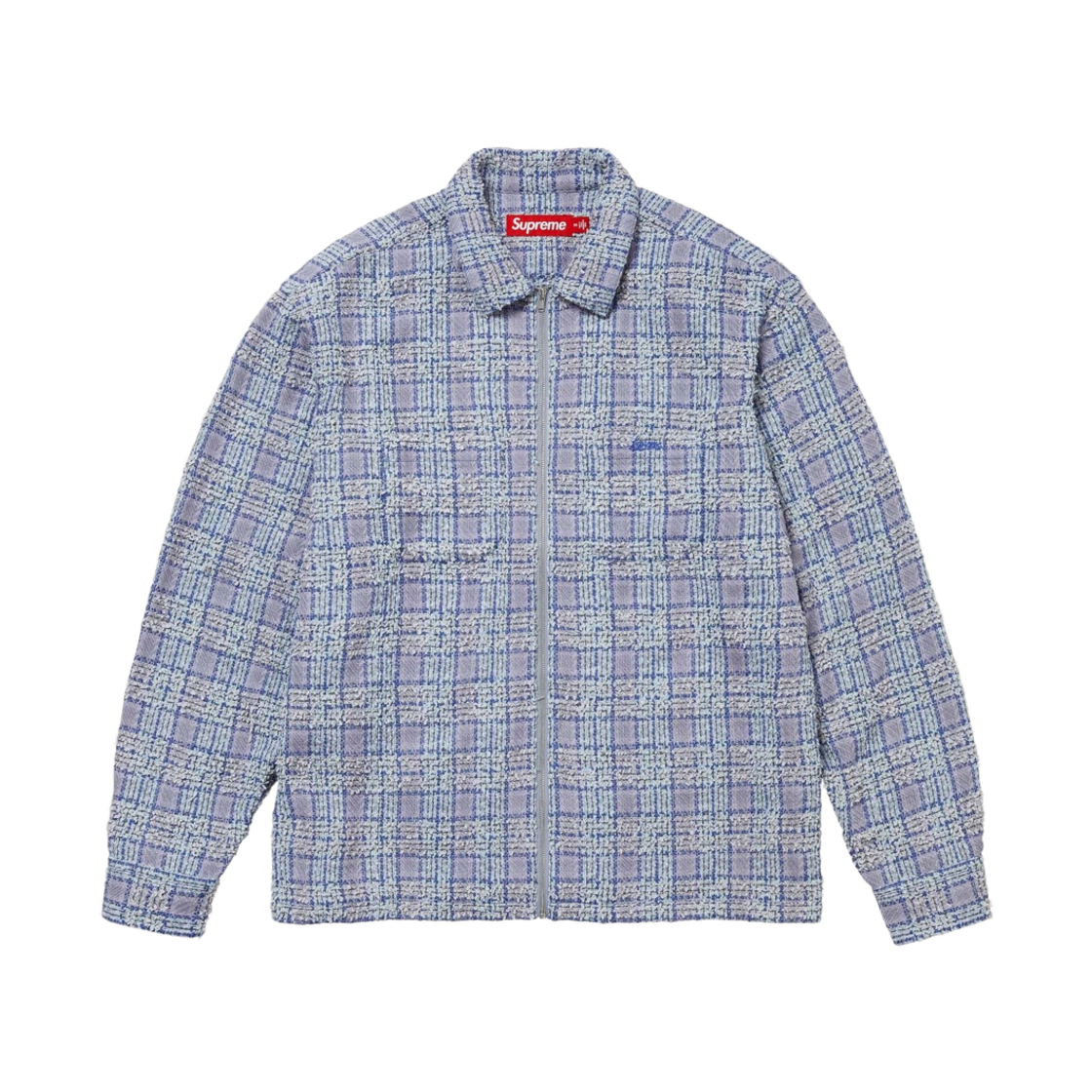 슈프림 부클 집업 셔츠 블루 - 24FW