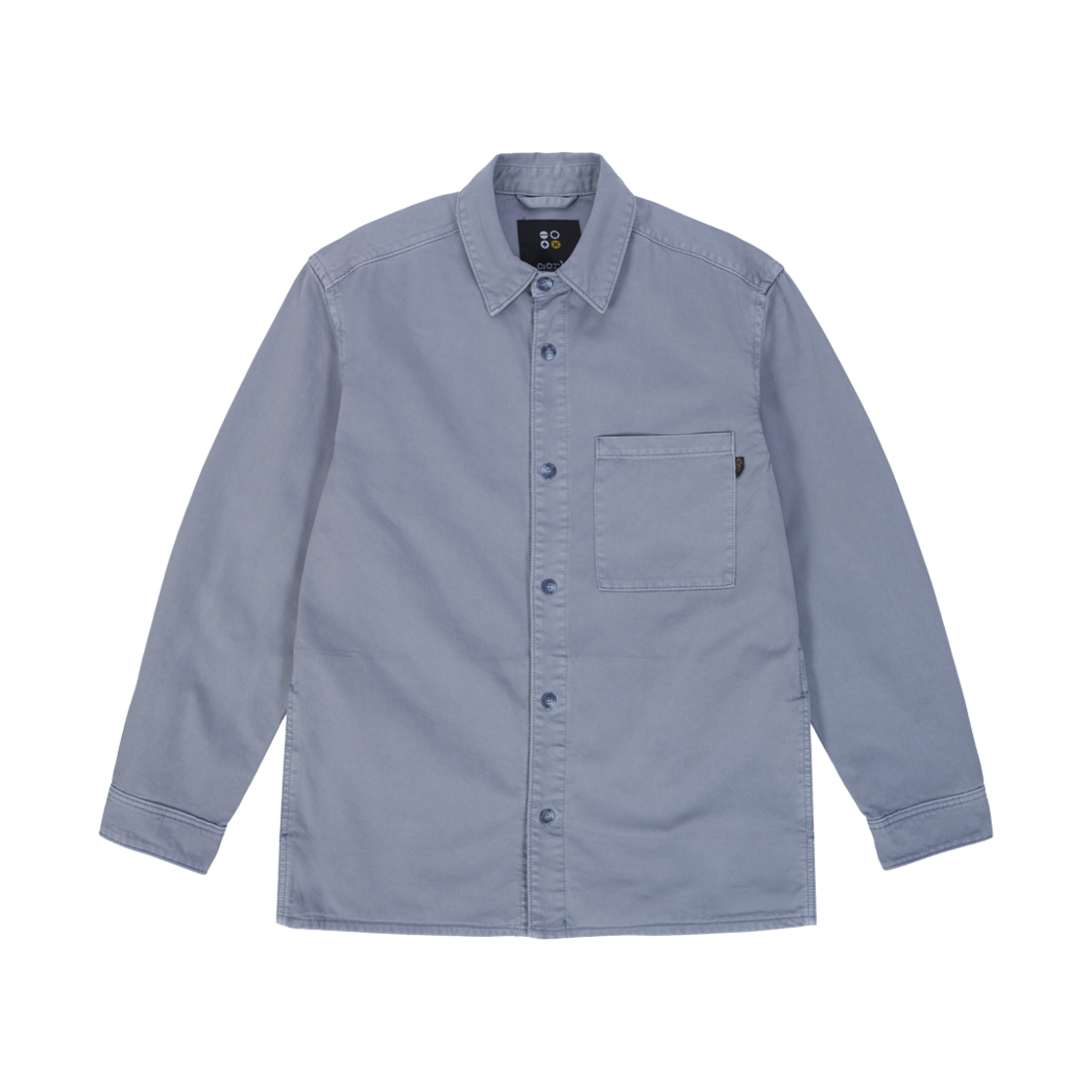 5SP06SH18 Ryul+Wai: Denim Garment Dyeing Pocket Shirts Blue C5