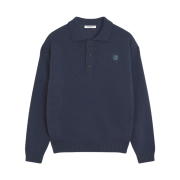 Maison Kitsune Bold Fox Head Patch Comfort Polo Slate Grey