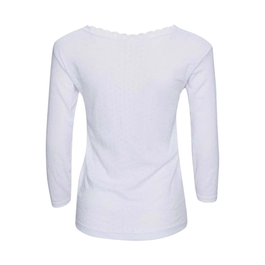 (W) 샬롬클럽 x 엔시티 위시 팝팝 레이스 롱슬리브 티셔츠 화이트((W) Shalomclub x NCT Wish Poppop Lace Long Sleeve T-Shirt White) - 2