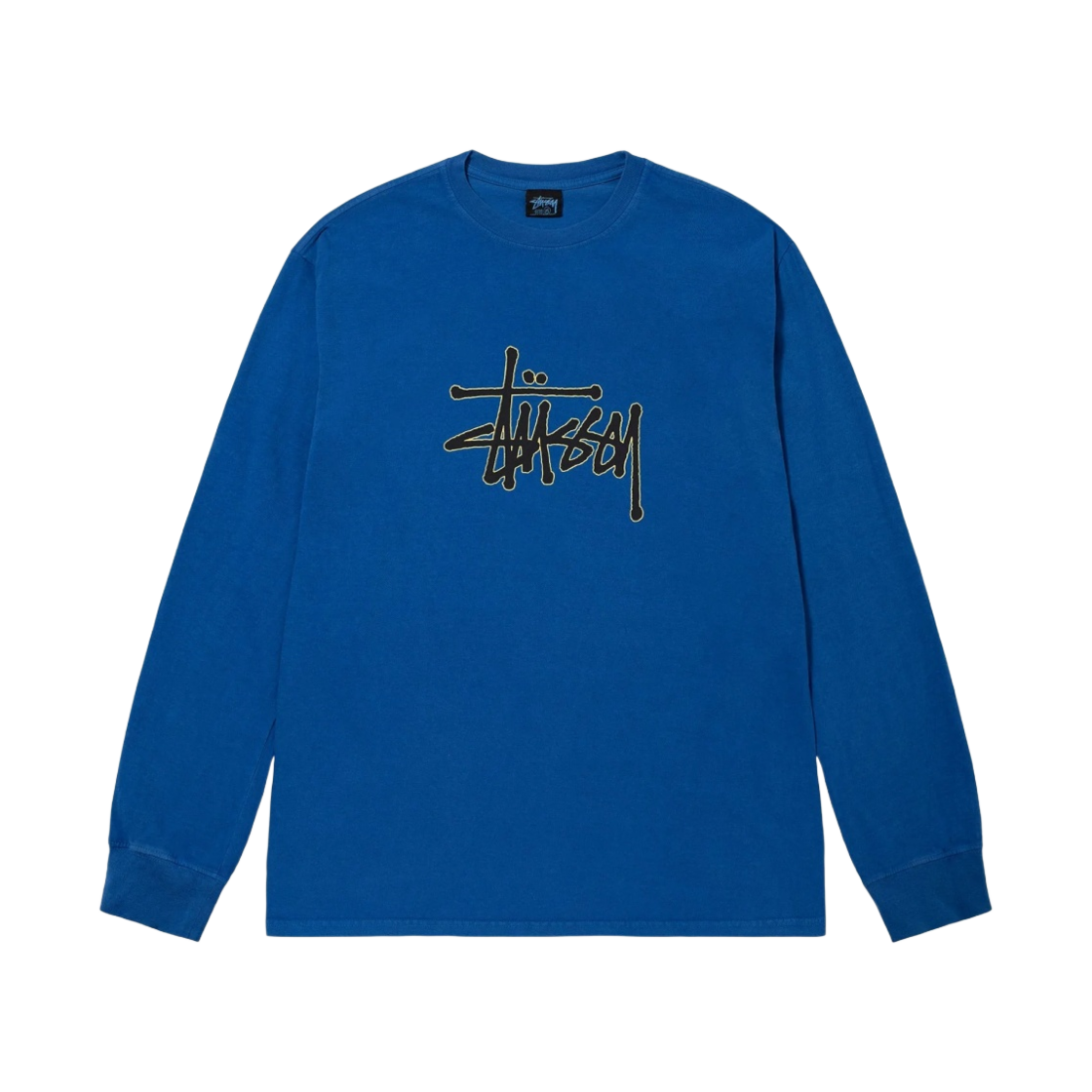 스투시 아웃라인 피그먼트 다이드 롱슬리브 티셔츠 블루(Stussy Outlined Pigment Dyed LS T-Shirt Blue) - 1