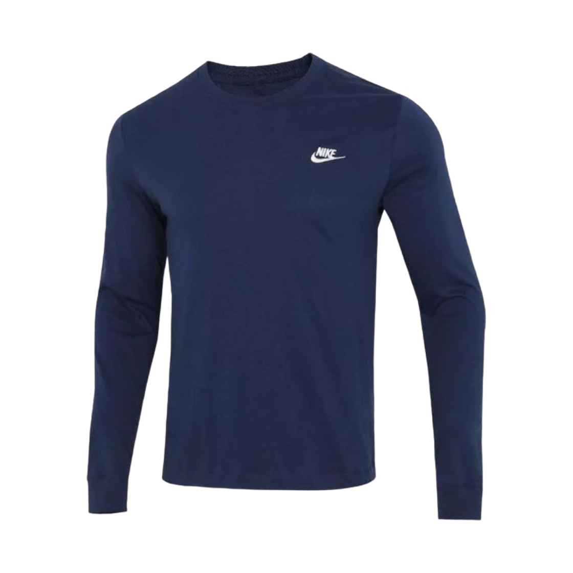 AR5194-410 Nike NSW Club Long Sleeve T-Shirt Midnight Navy White - Asia - 대표 이미지 #1