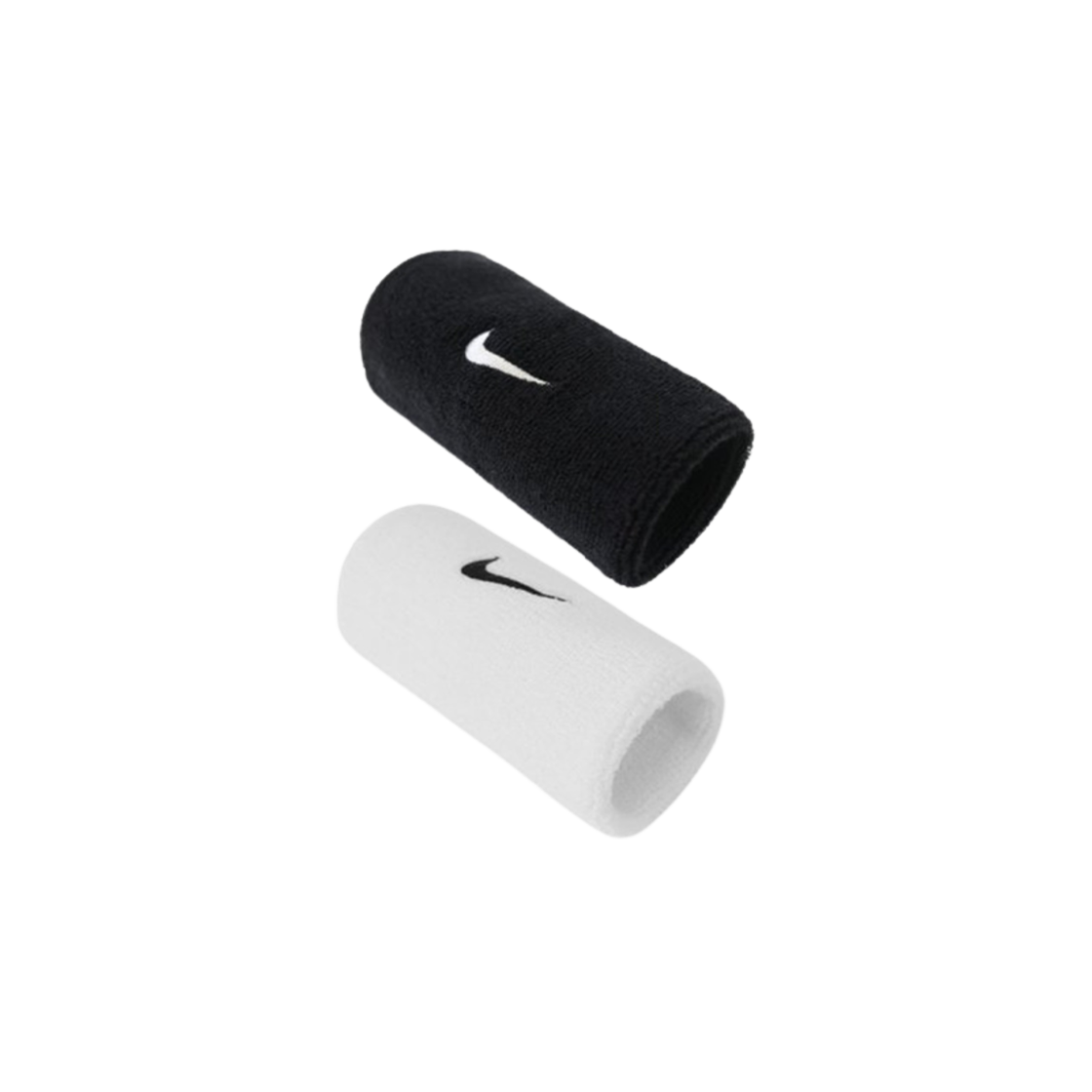 II5119-036 Nike Swoosh Classic Double Wide Wristbands Black White