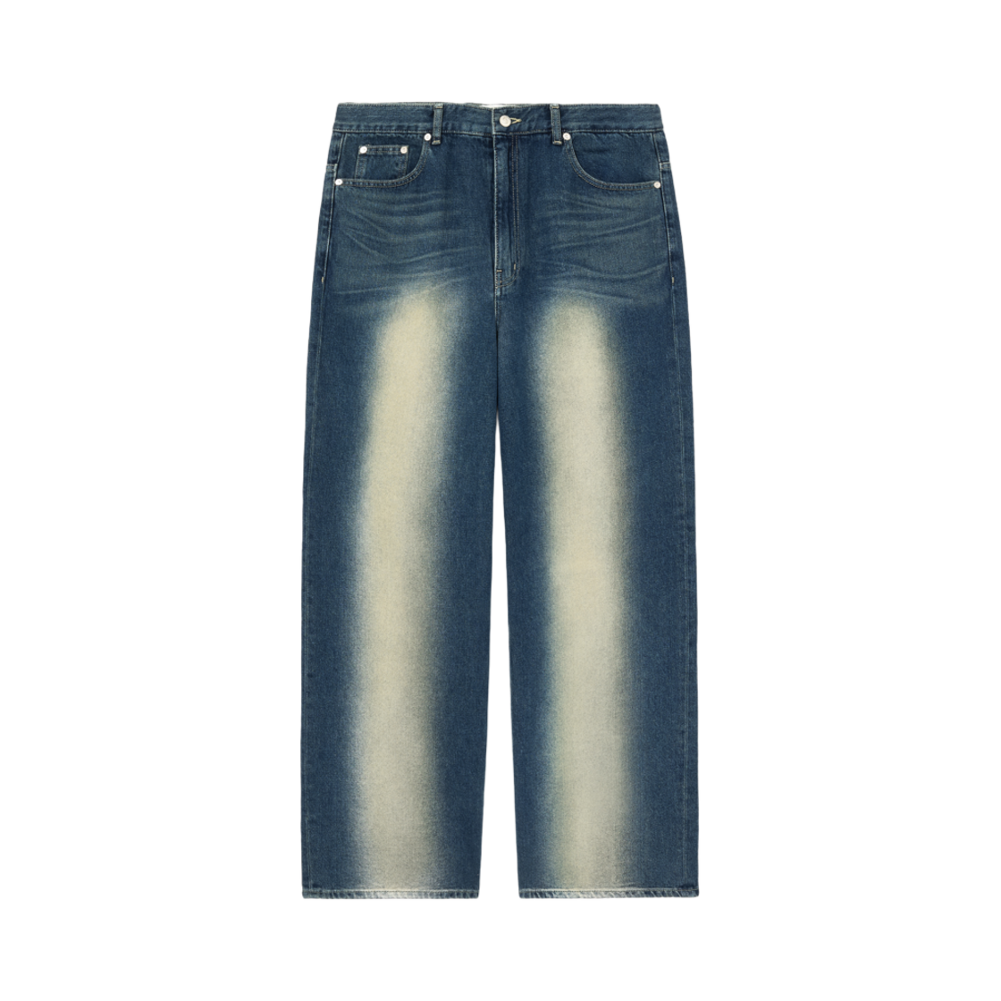 세터 브루클린 뉴트로 와이드 팬츠 워시드 데님 블루 | SATUR