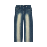 Satur Brooklyn Newtro Wide Pants Washed Denim Blue