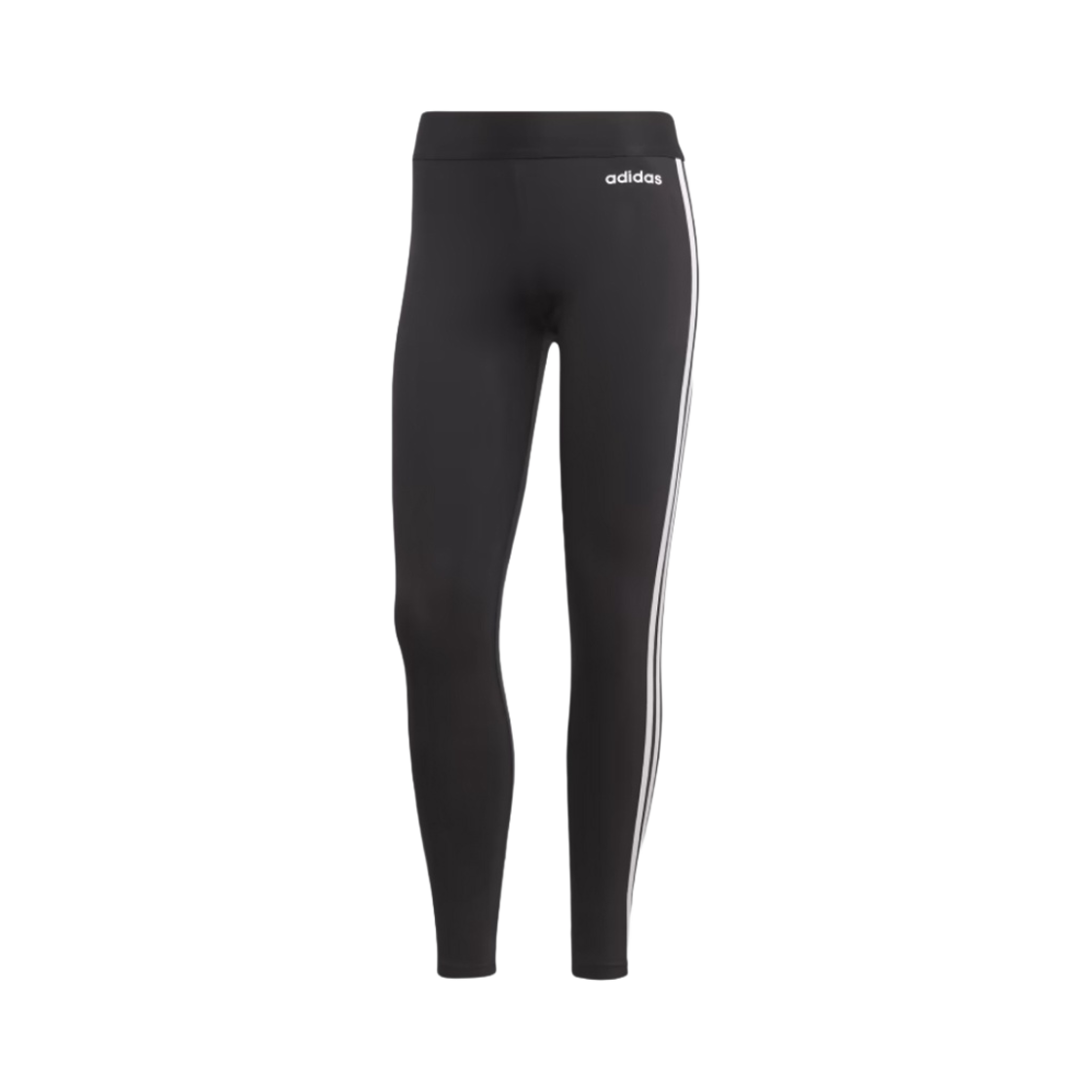 (W) 아디다스 에센셜 삼선 타이츠 블랙 화이트 - KR 사이즈