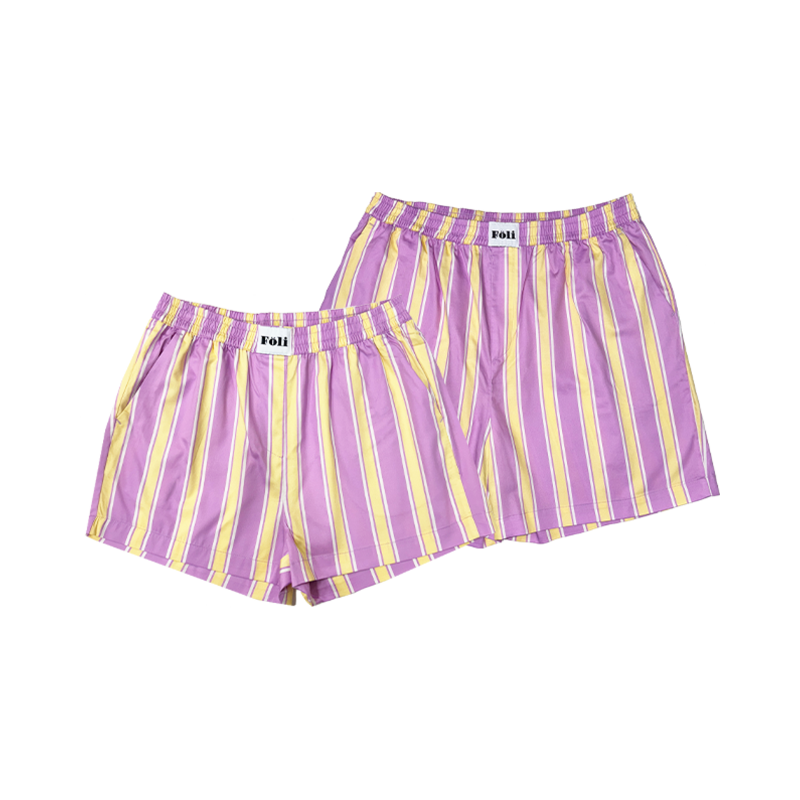 폴리 프렌치 파자마 쇼츠 라일락(Foli Unisex French PJ Shorts Lilac)