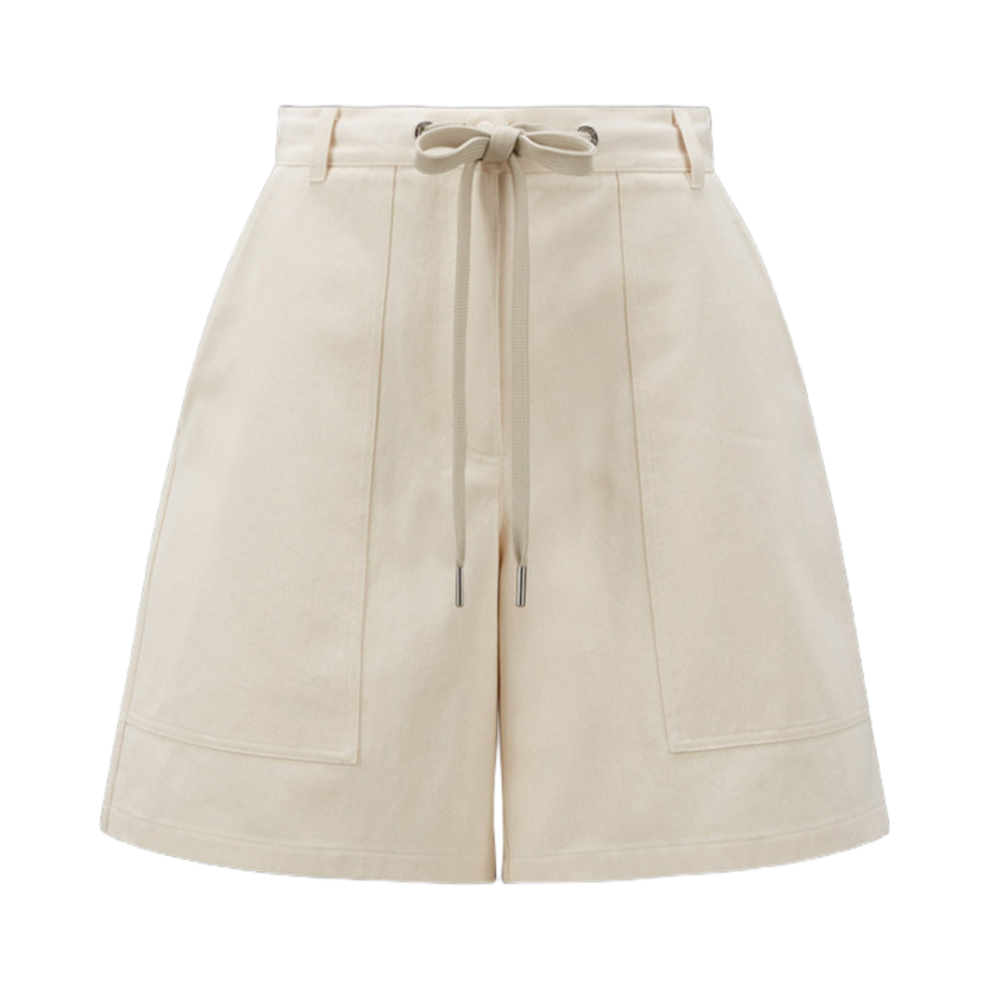 (W) 몽클레르 코튼 쇼츠 화이트 아이보리 - 23SS((W) Moncler Cotton Shorts White Ivory - 23SS) - 1