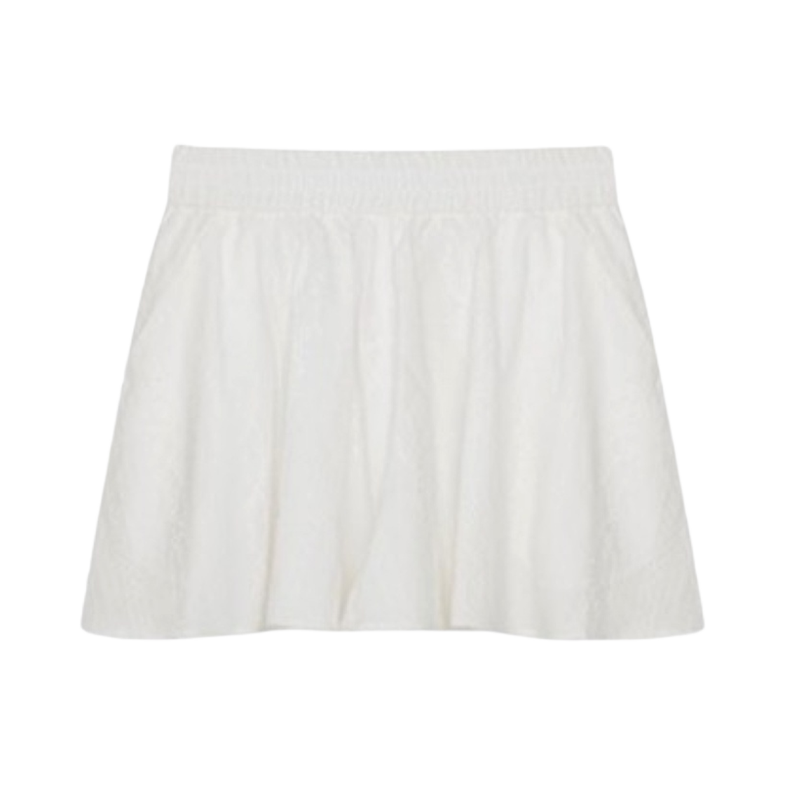 P00000ZR (W) TANNAT Lace Banding Shorts White