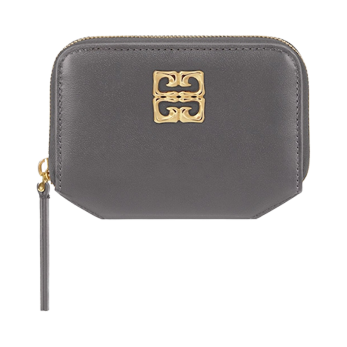 BB60NRB13A-025 Givenchy 4G Liquid Box Leather Zipped Wallet Charcoal