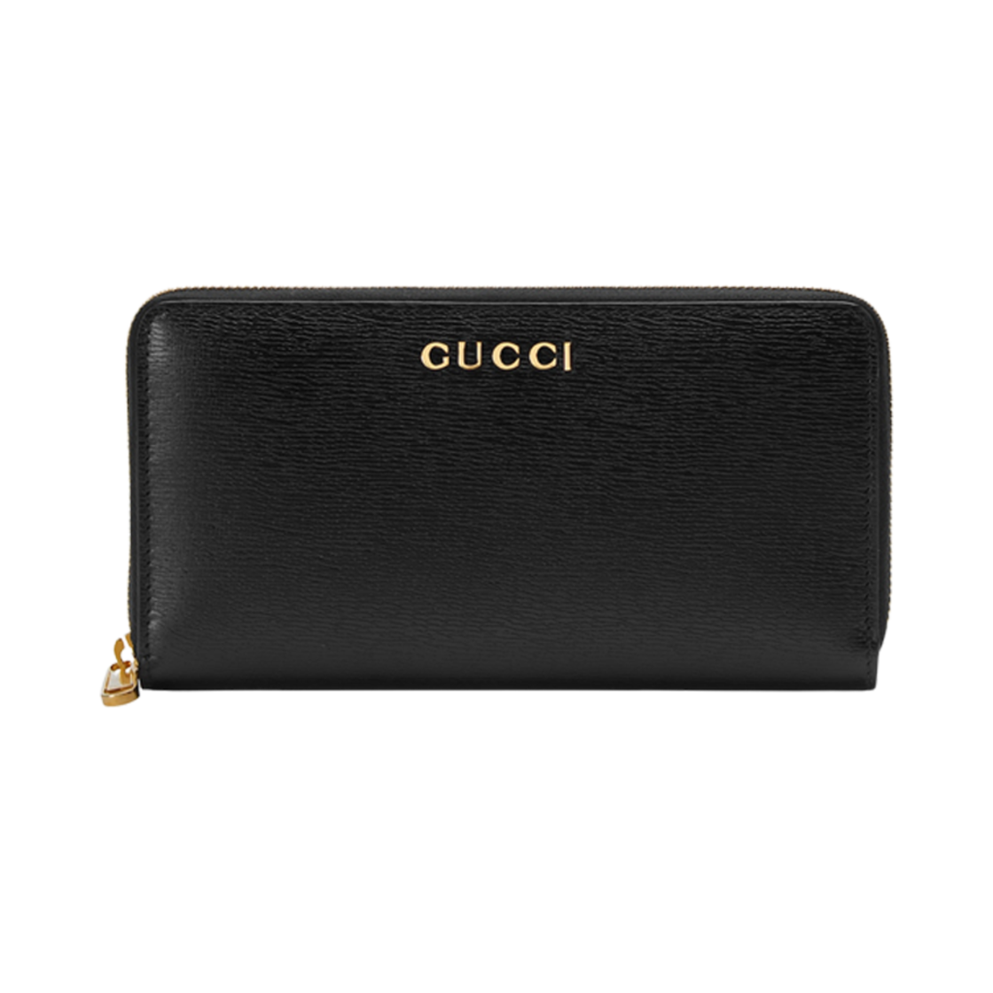 구찌 집 어라운드 지갑 구찌 스크립트 블랙 레더(Gucci Zip Around Wallet with Gucci Script Black Leather)