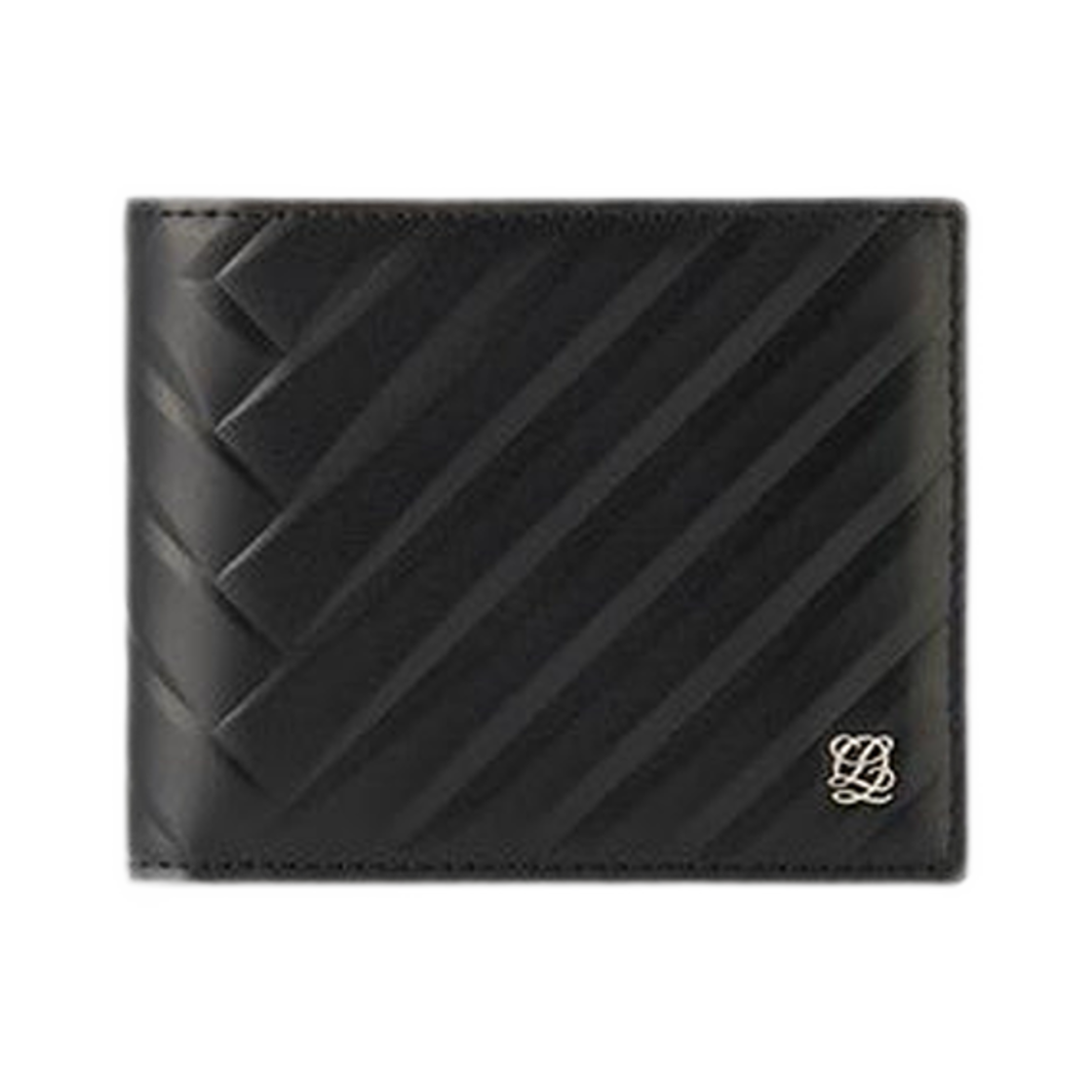 LLSR1FM03MF5BL0171 Louis Quatorze L-Quilting Leather Bi-Fold Half Wallet Black
