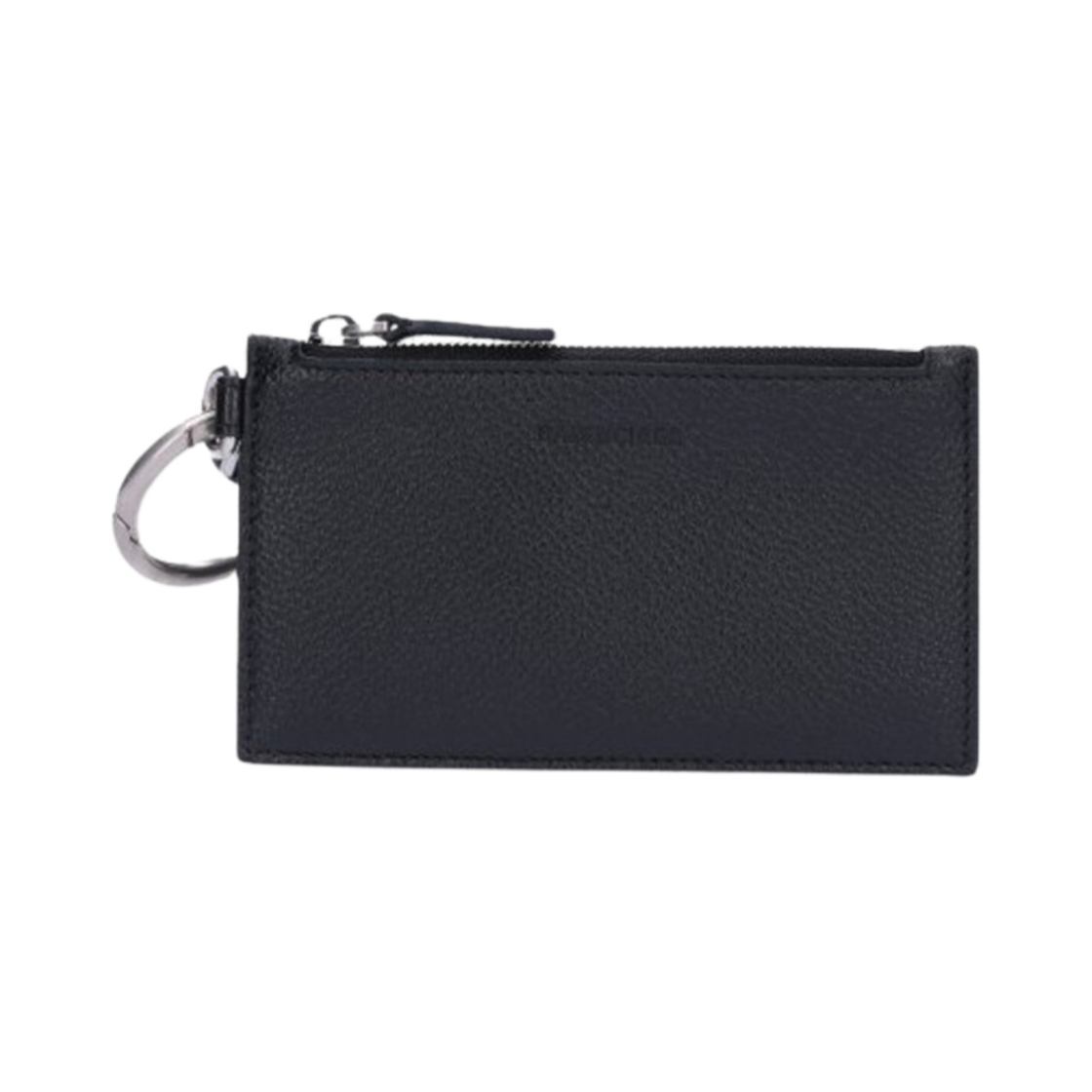 발렌시아가 그레인드 레더 실버 메탈 하드웨어 스트랩 카드 홀더 블랙 | Balenciaga | KREAM