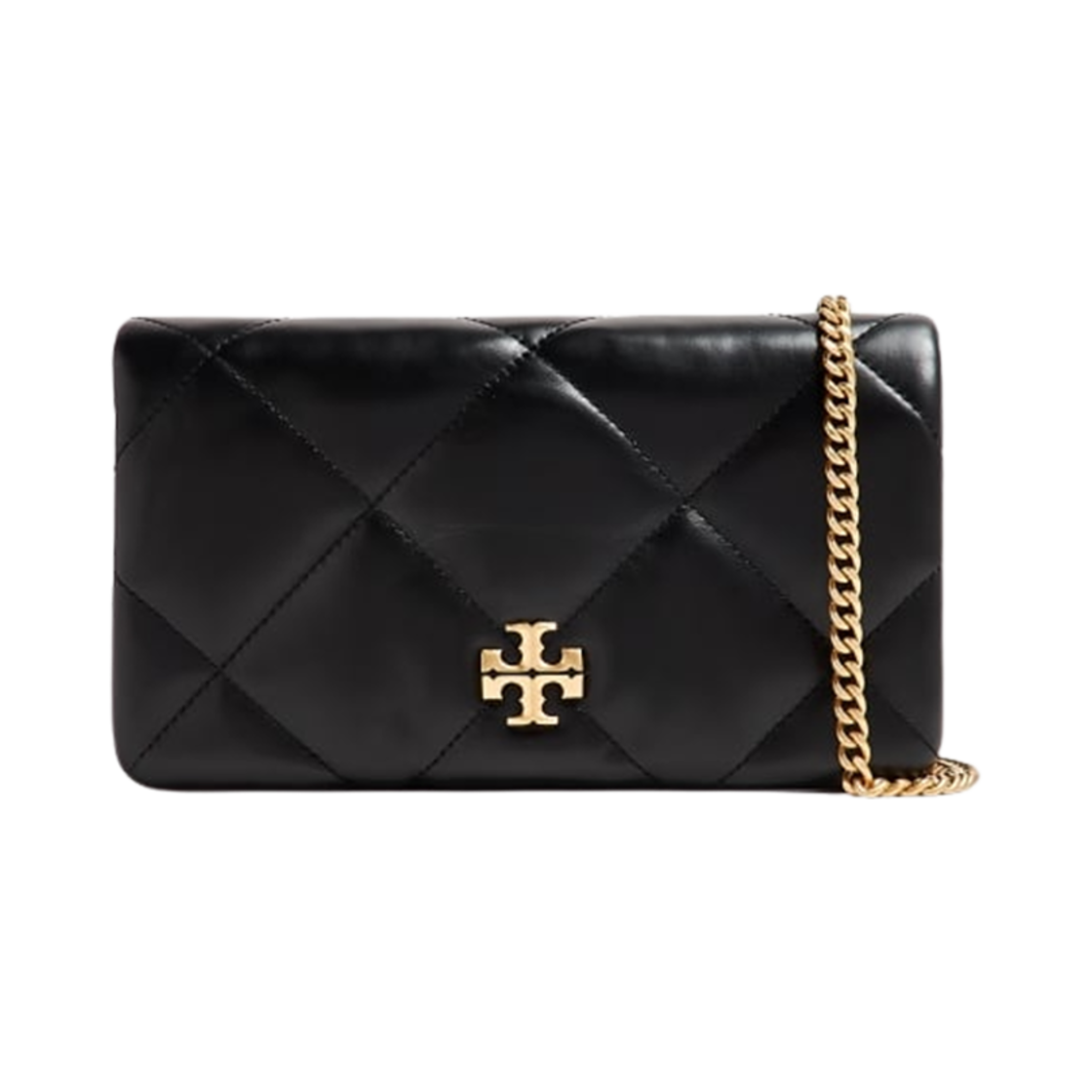 158624-001 Tory Burch Kira Diamond Quilt Chain Wallet Black