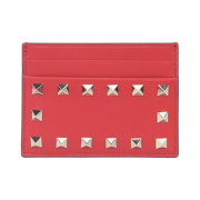 Valentino Rockstud Card Holder Rouge Pur