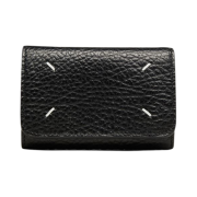 Maison Margiela Embossed Grained Calfskin Compact Card Holder Black
