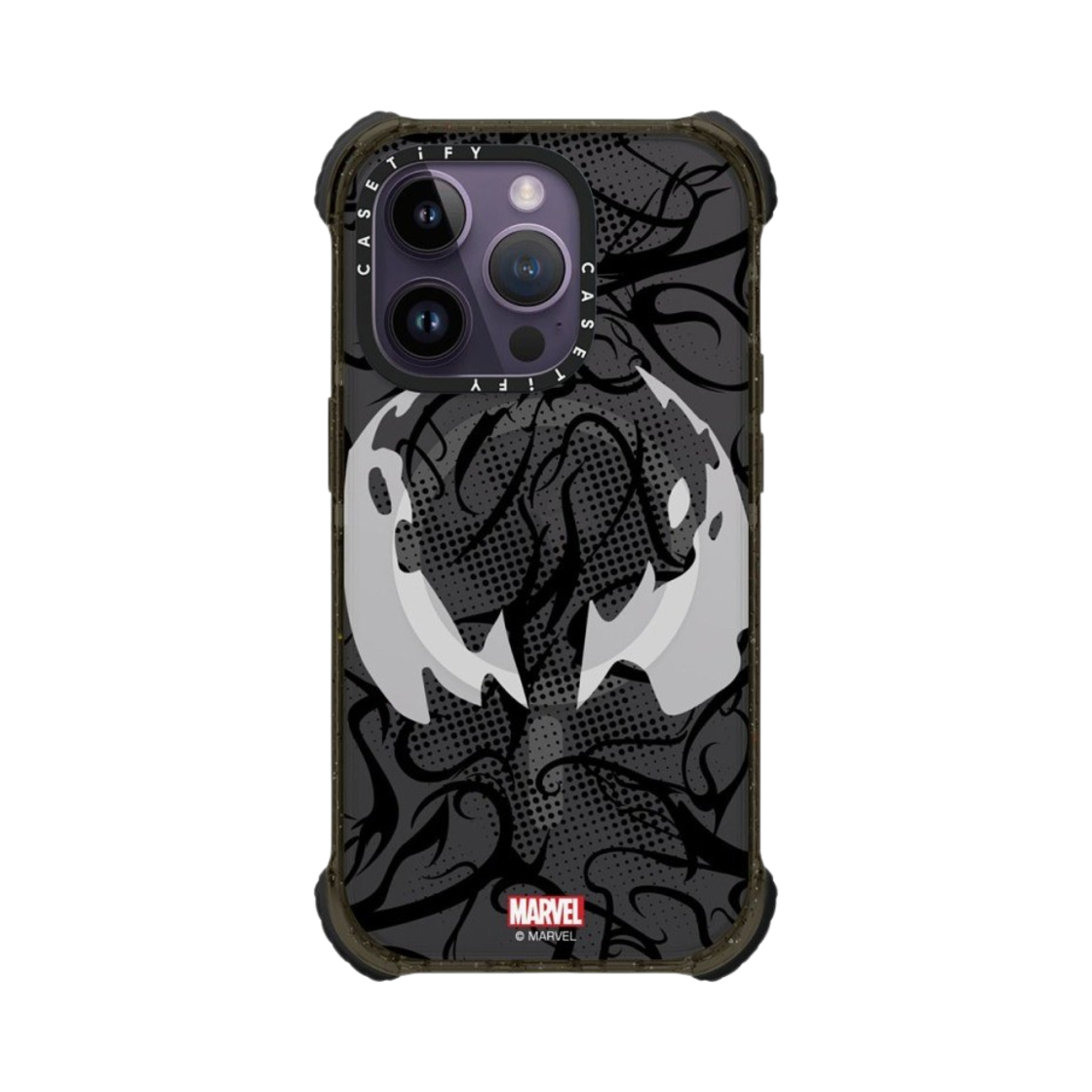 케이스티파이 x 마블 아이폰 베놈 마스크 맥세이프 울트라 임팩트 케이스 클리어 블랙(Casetify x Marvel iPhone Venom Mask Magsafe Ultra Impact Case Clear Black) - 2