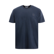 Stone Island 23757 Cotton Jersey Garment Dyed Fissato Treatment Short Sleeve T-Shirt Avio Blue - 21SS