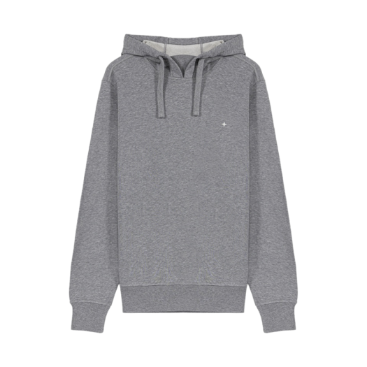 Stone Island 61651 Garment Dyed Hooded Sweatshirt Melange Grey - 22SS