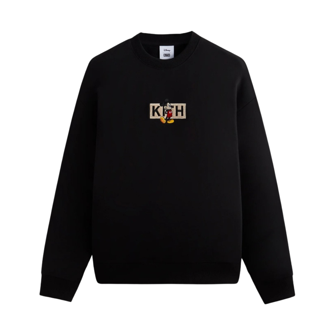 KHM031780-001 Kith x Disney for Mickey & Friends Cyber Monday Mickey Classic Logo Crewneck Black