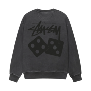 Stussy Dice Pigment Dyed Crew Black