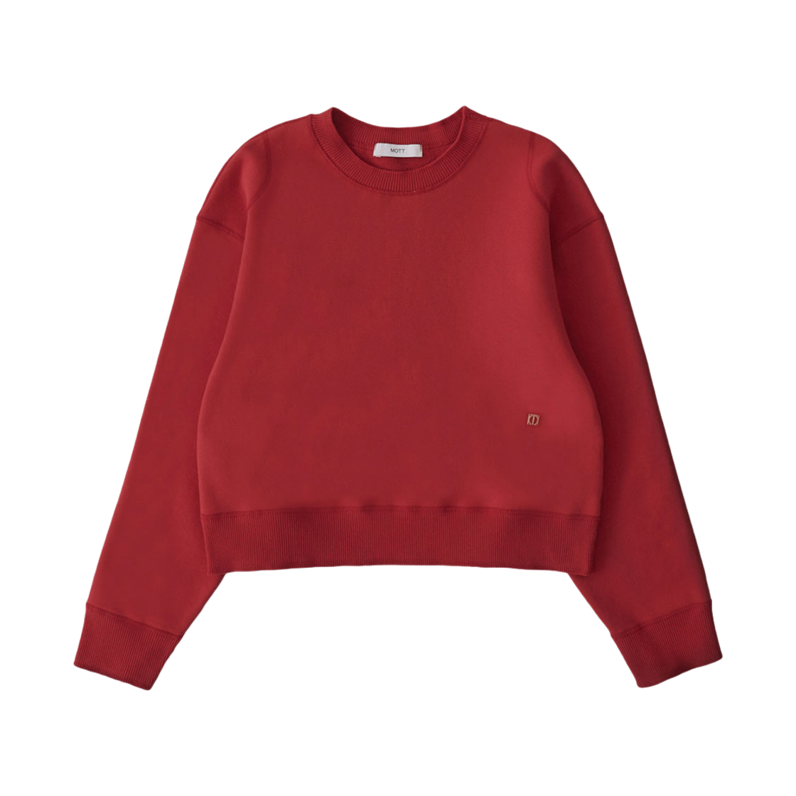 MT 2DF CMT RE F CSM Mott Crop Stitch Sweatshirt Red