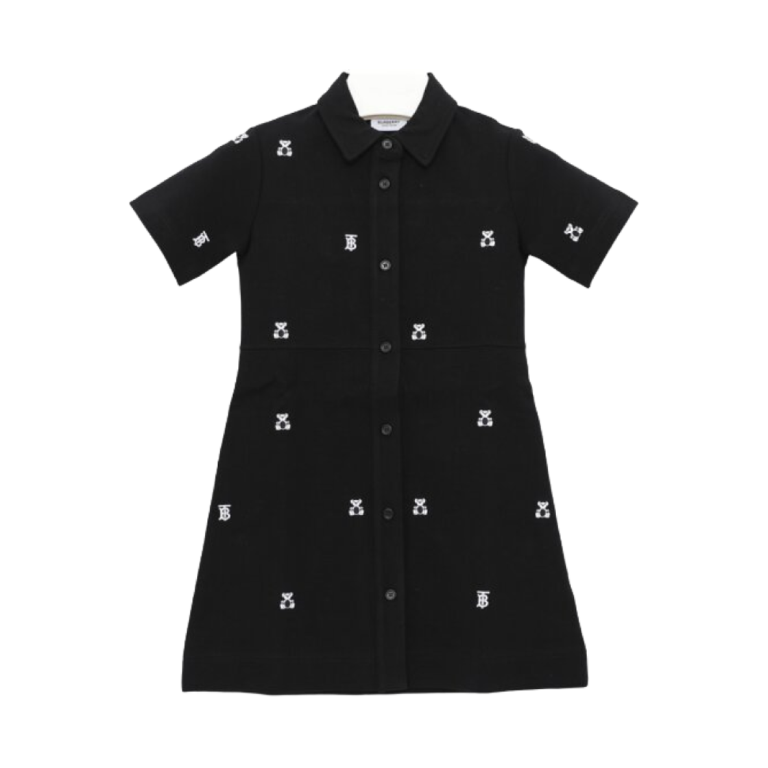 8061683 (Kids) Burberry Embroidered Bear Blend Dress Black