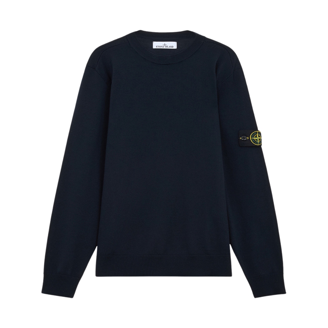 8115510C4-A0020 Stone Island 510C4 Light Pure RWS Wool Crewneck Sweater with Ribbing Navy Blue - 24FW