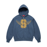 Supreme Wings Zip Up Hooded Sweatshirt Dark Blue - 25SS