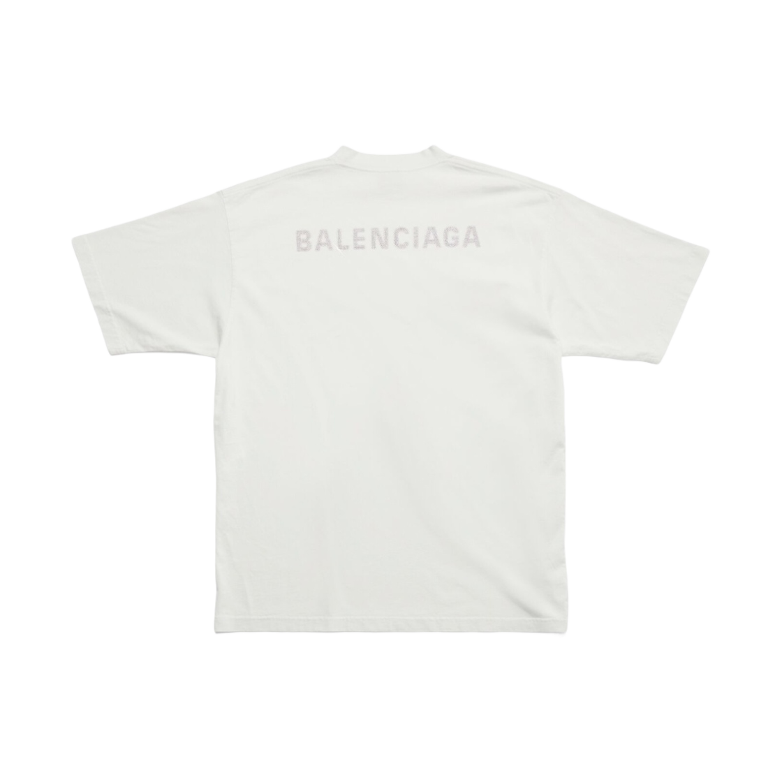 (W) 발렌시아가 백 라지 핏 티셔츠 화이트((W) Balenciaga Back Large Fit T-Shirt White) - 2