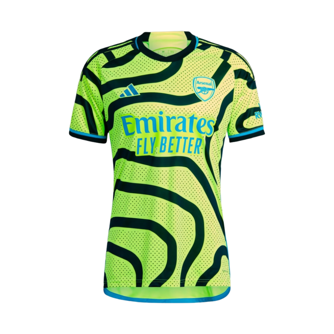 아디다스 아스널 2023/24 어웨이 저지 팀 솔라 옐로우 2 블랙 - KR 사이즈 (논 마킹 버전)(Adidas Arsenal 2023/24 Away Jersey Team Solar Yellow 2 Black - KR Sizing (Non Marking Ver.))