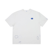 Ader Error Distort Logo Stitch Hole Oversize T-Shirt White