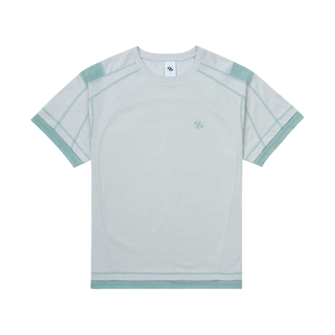 산산기어 메쉬 판넬 티셔츠 라이트 그레이 - 24SS(Sansan Gear Mesh Paneled T-Shirt Light Grey - 24SS)