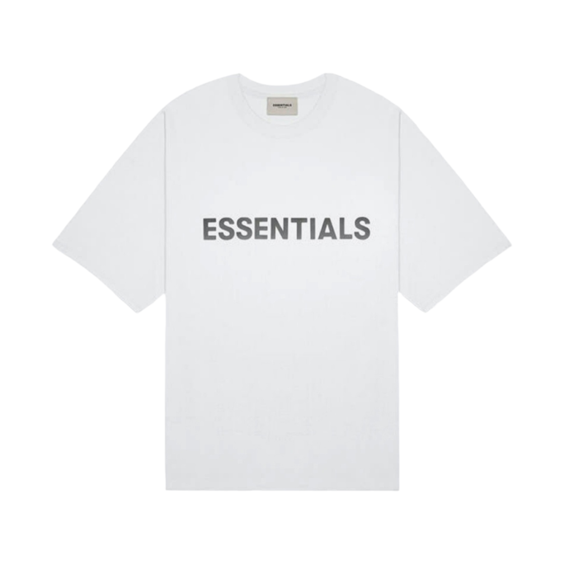 에센셜 3D 실리콘 아플리케 박시 티셔츠 화이트 - 20SS