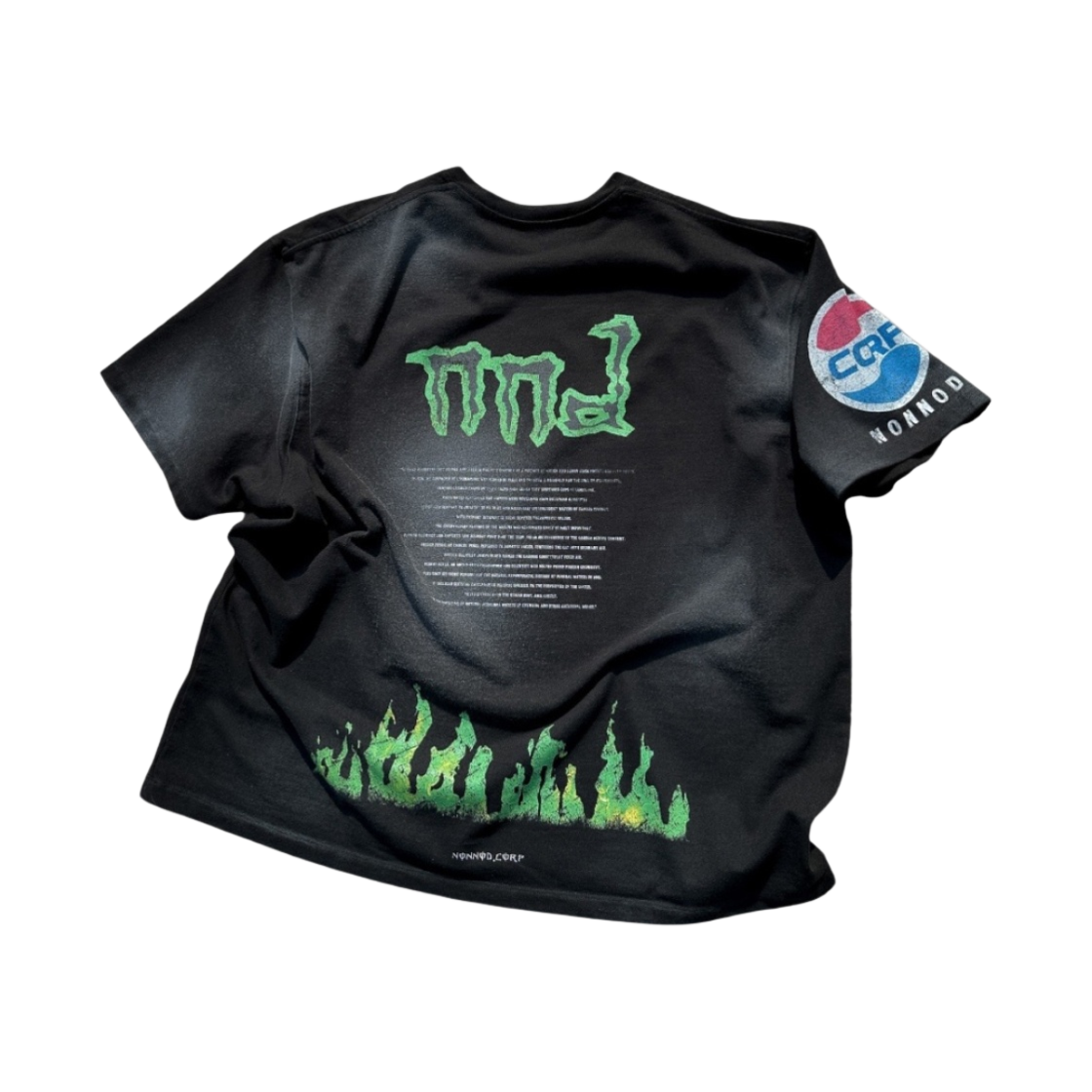 논노드 소프트 드링크 티셔츠 워시드 블랙