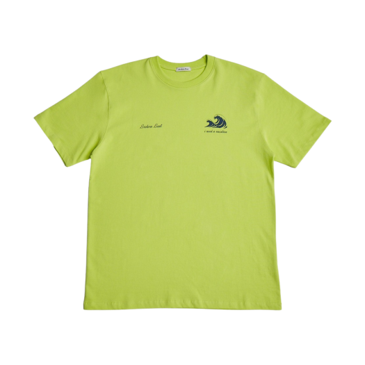 BB24ST01LY Broken Beat Wave Logo I I Need A Vacation Shorts Sleeve Light Yellow