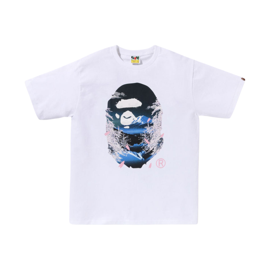 베이프 사쿠라 포토 에이프 헤드 티셔츠 화이트