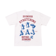 Bigwave Collective Stretching With Penguins Tee Off White