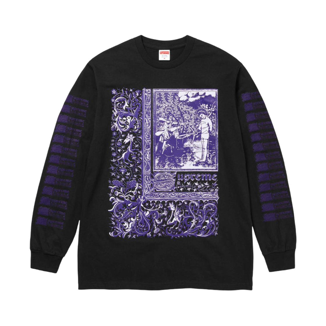 슈프림 세인트 세바스찬 롱슬리브 티셔츠 블랙 - 24SS